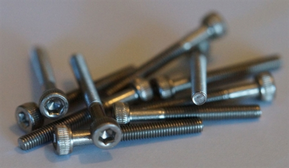 Picture of 10 x 3mm x 25mm long Stainless Socket Head