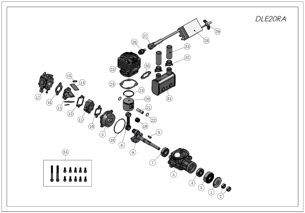 DLE20RA Exploded View