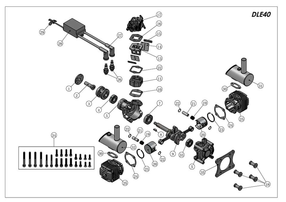 DLE40 Exploded View