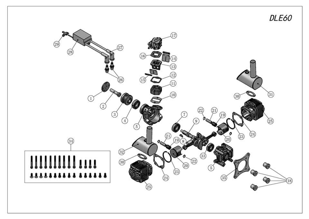 DLE60 Exploded View