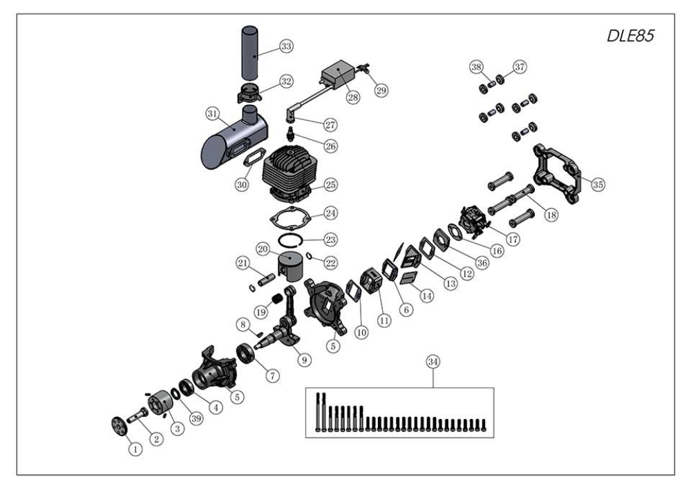 DLE85 Exploded View