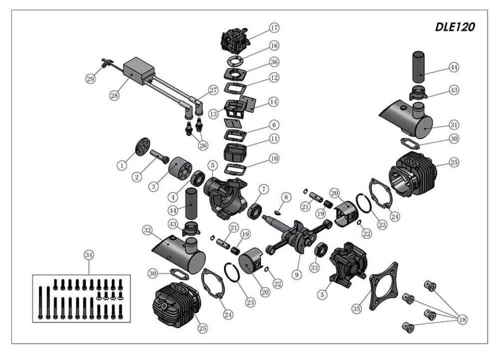 DLE120 Exploded View